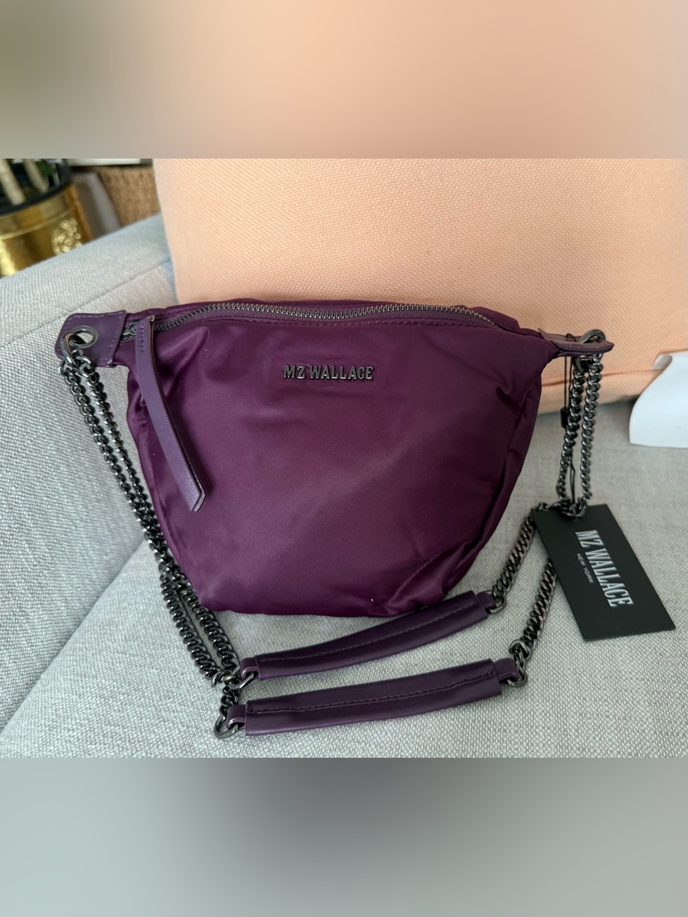 NWT MZ Wallace Curb Chain Crescent handbag